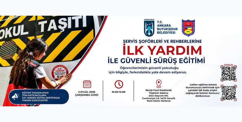 İlk yardım ile güvenli sürüş eğitimi afişi